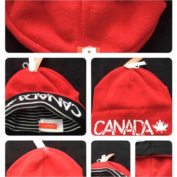 ✅ X5 BRAND NEW WITH TAG Canada Maple Leaf Red Reversible Winter Hat/Toques/Tuque - Picture 11 of 11